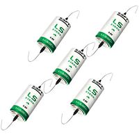 5x SAFT LS33600BA_AX D 3.6V 1700mAh Lithium Battery for Emergency Backup, Data Collection, AMR Add-ons, Smoke Alarms, Carbon Monoxide Detectors, Intrusion Sensors, Fleet Monitoring