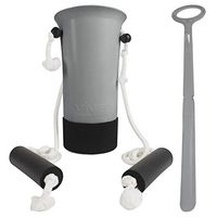 Vive Sock Aid and Shoe Horn Kit - Long Handled Remover for Men, Women, Senior - Adjustable Plastic Reach Assist - Stocking Helper Tool for Elderly, Pregnant, Diabetic - Travel Assistance Device