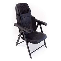 truMedic InstaShiatsu Folding Massage Chair with Padded Seats - Perfect for Outdoor & On-The-Go Stress Relief with 8 Kneading Massage Rollers, Adjustable Intensity, and 3 Vibration Settings (FC-1500)