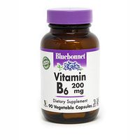 BlueBonnet Vitamin B-6 200 mg Vegetable Capsules, 90 Count (743715004320)