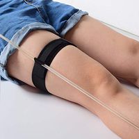 HAMUHA Catheter Legband Holder,with Anti Slip Catheter Leg Strap Catheter Fixation Tape Leg Holder Urinary Incontinence Supplies Catheter Leg Band Strap Wrap Tube Bag Holder (Black)