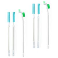 Coralpearl Tiny Window Door Track Groove Gap Cleaning Scrub Brush Set Utility Deep Detail Scrubber Cleaner Tool with Thin Handles for Small Hole Corner Spaces of Bottle Caps,Grout,Tile,Keyboard (2)