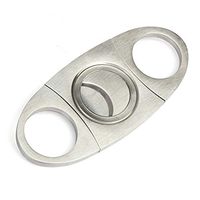 Thaibestmall Stainless Steel Cigar Cutter Double Blades Guillotine Pocket Knife Scissor