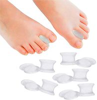 Povihome 10 Pack Gel Bunion Corrector & Toe Spacers Separators and Straightener Orthotics (Soft Version) for Overlapping Toes, Bunion Pain Relief - Medium Size