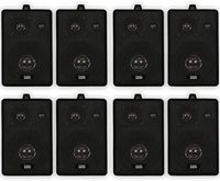 Acoustic Audio 251B Indoor Outdoor 3 Way Speakers 1600 Watt Black 4 Pair Pack 251B-4Pr