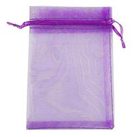 100 Pieces 4x6 inches Gift Wrap Bags Purple, Organza Sheer Fabric,Drawstring Classy Present Bags for Baby Shower Favor,Candy,Christmas Favour,Sample Packing Decorative,Handmade Soap,Merchandise,Makeup