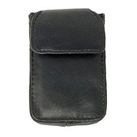 100% Genuine Soft Leather Handcrafted Black Insulin Pump Pouch with Belt Loop. #513 : L4.0" X W2.0" X D1.25"