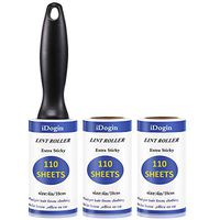 iDogin Lint Rollers for Pet Hair Lint Remover Extra Sticky 330 Sheets Total Rollers for Clothes, Furniture, Dog Cat Hair Removal (Supersize 110 Sheets/Roller, 2 Refills)