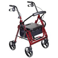 Transport Chair and Rollator in 1 XL, Burgundy