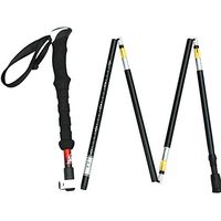 Qi Peng Crutches - Outdoor Folding Lock Trekking Pole Folding Telescopic Trekking Pole Trekking Poles Elderly Crutches Crutch (Color : Red)