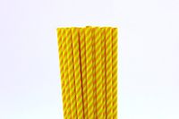 Yellow and Orange Striped Paper Straws (25)