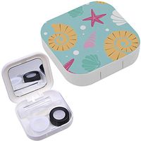 Portable Contact Lens Case Box Travel Kit Mirror + Bottle + Tweezers Container Holder [ Kids Cartoon Undersea ]