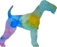 HZ Graphics Airedale Terrier Vinyl Decal Wall Laptop Bumper Sticker 5"