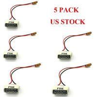 Replacement Battery for SANYO FDK CR14250SE (3V) 1747-BA PLC Backup Power Supply with Black Plug US Stock (Pack of 5)