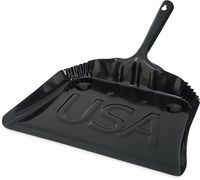 Carlisle 3623603 Flo-Pac Steel Metal Dustpan, 12" Length, Black (Pack of 12)