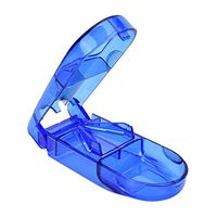 Pill Cutter - Pill Splitter with Retracting Blade Guard - Safety Medicine Slicer Divider Cutting Drugs Cleanly(Blue)