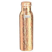 Prisha India Craft 1000ml / 33.81oz Hammered Copper Water Bottle | Joint Free, Water Bottle - Handmade Item