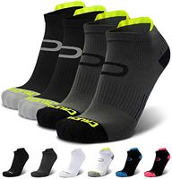 Ankle Compression Running Socks for Men & Women (2 Pairs) - Best Low Cut, No Show Athletic Socks with Heel Tab - Moisture Wicking, Arch Support Plantar Fasciitis Socks for Runners, Endurance, Cycling