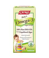 CATALO - Baby's Algae Omega-3 Drops, EQ and IQ Development with Omega 3, DHA, EPA, Glass Dropper, 1 Fl.oz
