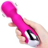 Powerful Viberate Wand Massager with 6 Vibration Modes, Whisper Quiet, Waterproof, Wireless,Personal Neck Shoulder Back Body Massage, Sports Recovery & Muscle Aches - Mini-Purple (Rose red)