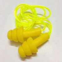 Jenny.Ben Soft Swimming earplugs Mushroom Head Waterproof soundproofing with Cord earplugs 2 Pairs