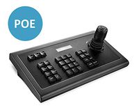 Network Keyboard LEFTEK,IP POE Keyboard 4D IP PTZ Controller with LCD Monitor Display Onvif Protocol Keyboard for IP PTZ Camera Compatible with Hikvision/Dahua/TVT/Uniview/XM/Jovision Brand etc.