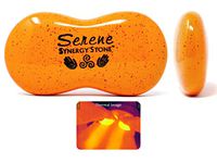 Serene (Citrus)(Single) Synergy Stone - Contoured Hot Stone Massage Tool - Relaxing and Therapeutic for Neck, Back, Legs, Feet - Ultra-Smooth for Massage on Skin with Oil or Over Clothes