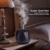 Tuscom🌟 500ML Ultrasonic Timing Design Wood Grain Essential Oil Diffuser, Colorful Led Light Humidify Beauty Purify Relief for SPA Yoga Bedroom Living Room Decoration (Black, US)