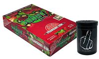 Herb Airtight Container Fresh Kettle with Juicy Jay's Strawberry Kiwi 1.25 Flavored Hemp Rolling Papers 24 Count Box DC Crafts Nation- Middle Finger