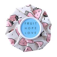 Smartcoco White Strawberry Hot Water Bottle Ice Bag Dual-use Bags Health Care Keep Warm Reusable Knee Head Leg Muscle Sport Injury Relief Pain Physiotherapy Bag