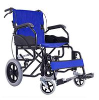 TX Medical Wheelchair Lightweight Foldable Portable for Deformity and Elderly, Pedal Removable, 11Kg,Blue