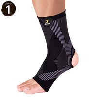 Kuron Store X-Hero High Support Firm Grip Ankles Joint Protection Sock Fitness Training Sport Brace Compression Sleeve Stretchable Wrap Comfort Injury Relief Sport Accessories, 1 Pack Count M Black