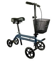KneeRover Evolution Steerable Seated Scooter Mobility Knee Walker Crutches Alternative in Blue