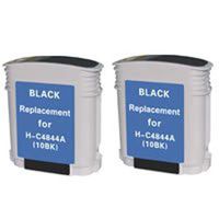Amsahr 10BKHC(C4844A) Remanufactured Replacement HP Ink Cartridges with 2 Black Cartridges