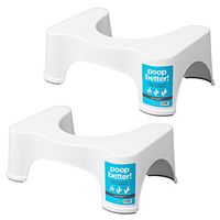 Squatty Potty The Original Bathroom Toilet Stool 7" White, 2 Pack