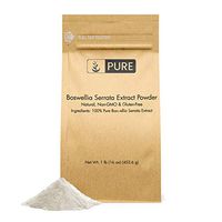 100% Pure Boswellia Serrata Extract Powder, 1 lb, ½ TSP Serving, Natural, Non-GMO, Gluten-Free, Fine Ground, High Quality, No Fillers, No Additives, Eco-Friendly Packaging