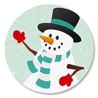 Snowy Holiday Christmas Envelope Seals -Set of 72