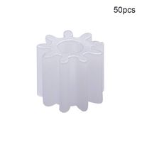 Othmro 50pcs Plastic Gear White 9 Teeth 0.5 Modulus Model 092A for DIY RC Car Robot Motor