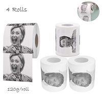 Hillary Clinton Toilet Paper Funny Toilet Paper 4 Rolls 2 Ply Political Toilet Paper Roll (4 Rolls, Hillary Clinton)