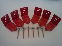 (6 Pack) - Universal Fire Extinguisher Wall Hook, Mount, Bracket, Hanger for 15 to 20 Lb. Extinguisher - FREE SCREWS & WASHERS INCLUDED