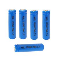 AAA 3.7V 350MAH ICR10440 Lithium Ion Rechargeable Battery Button Top 5pcs