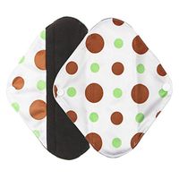 Overnight Charcoal Bamboo Mama Cloth/ Menstrual Pads/ Reusable Sanitary Pads by WYTong (White, S)