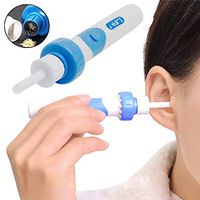 GHzzY Electric Ear Wax Remover Tool with 2 Removable Silicone Tips - Ear Cleaner Ear Pick for Babies,Teenagers & Adults(2 Pack)