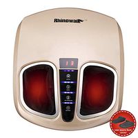 Shiatsu Foot Massager Machine with Heat, Electric Deep Kneading Massage Air Compression, for Plantar Fasciitis, Feet Legs Muscle Relief, Neuropathy Chronic Nerve Pain Therapy Spa - Gold…