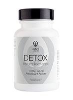 Detox - Natural Cleanse of Toxins. Contains Selenium, Zinc, Iron, Vitamin C, B 12, Folic Acid, L-Carnitine, Bentonite, Chlorella, Spirulina, Various Enzymes and Antioxidants. 60 Capsules, 30 Days