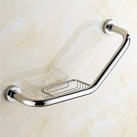 Bathroom safety rails L-type Bathroom Handrail Stainless Steel Bathroom Handrail Toilet Elderly Anti-slip Bathtub Handrail Shower Safety Handle 38 22 ​​23cm (Color : A)