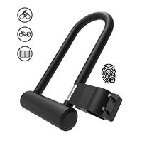 AreoX Bike U Lock, Smart U Locks with Fingerprint and Mounting Bracket for All Bicycles and Motorbikes