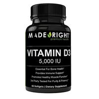 Powerful, Pure & EFFICIENT Vitamin D3 5,000 IU softgels, Immune & Digestive System Health, Promotes Healthy Muscle Function