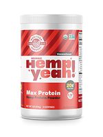 Manitoba Harvest Hemp Yeah! Organic Max Protein Powder, Unsweetened, 16oz; with 20g protein and 4.5g Omegas 3&6 per Serving, Preservative Free, Non-GMO (Packaging May Vary)