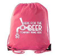 Custom St Patrick's Day Backpack Personalized Drawstring Bags, Reusable Gift bag - 10PK Pink CE2500Patty S1